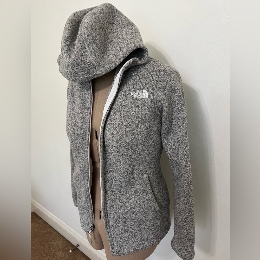The North Face Heathered Gray Zip Hoodie